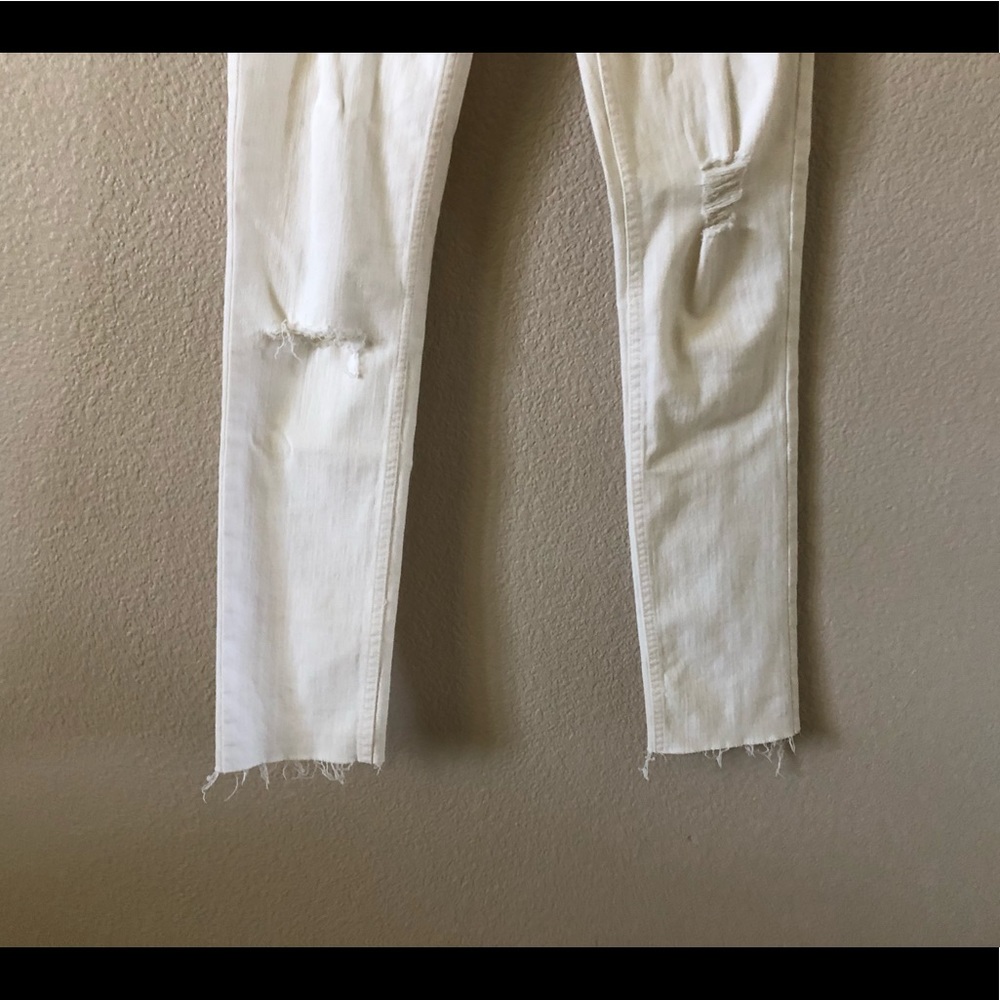 White Ripped Skinny Jeans - Picture 3 of 5